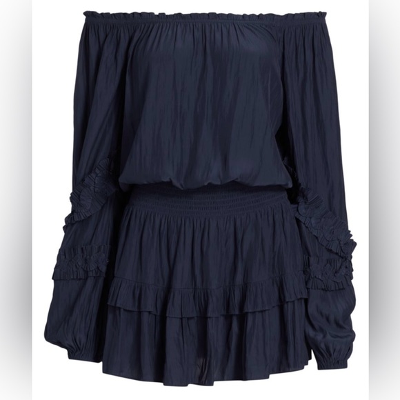 Ramy Brook Fay minidress SZ M navy blue - Picture 4 of 11